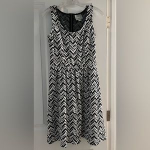 Anthropologie Maeve geometric pattern cotton knit dress